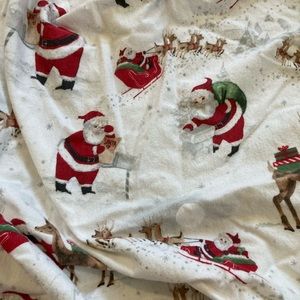 Flannel Heritage Santa Organic Crib Sheet
